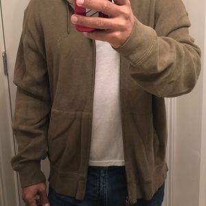 Tan zip up hoodie